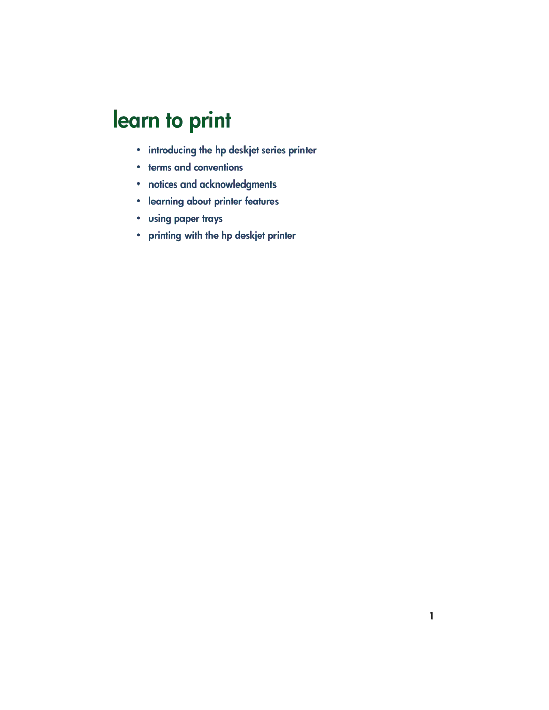 HP 9xx manual Learn to print 