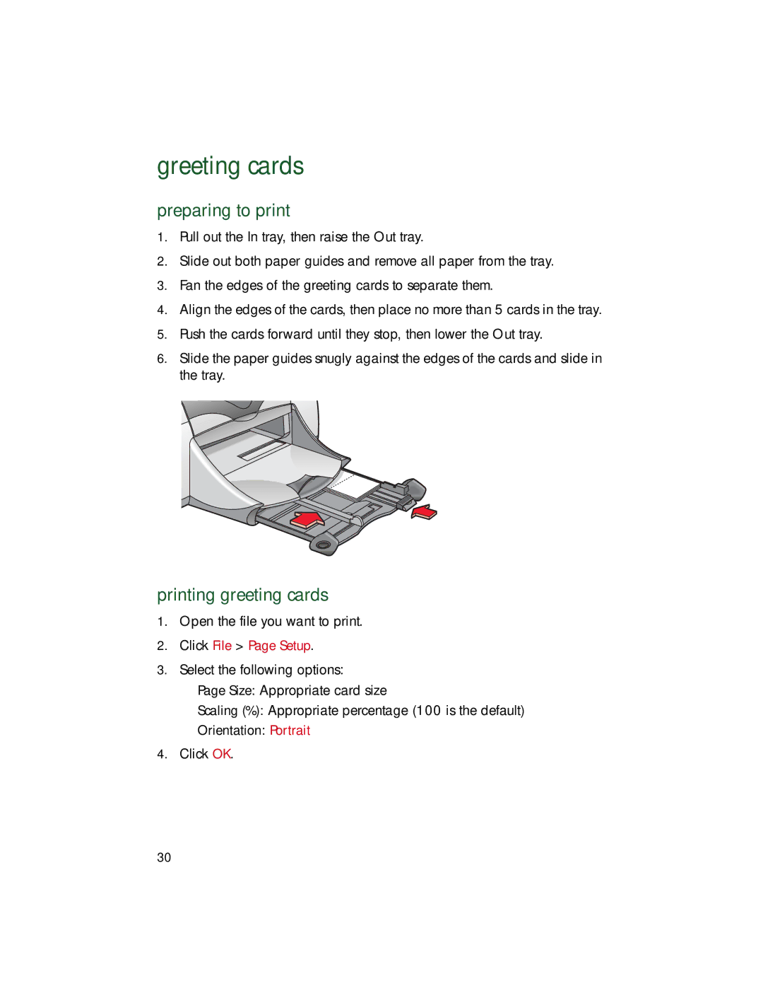 HP 9xx manual Greeting cards, Printing greeting cards 