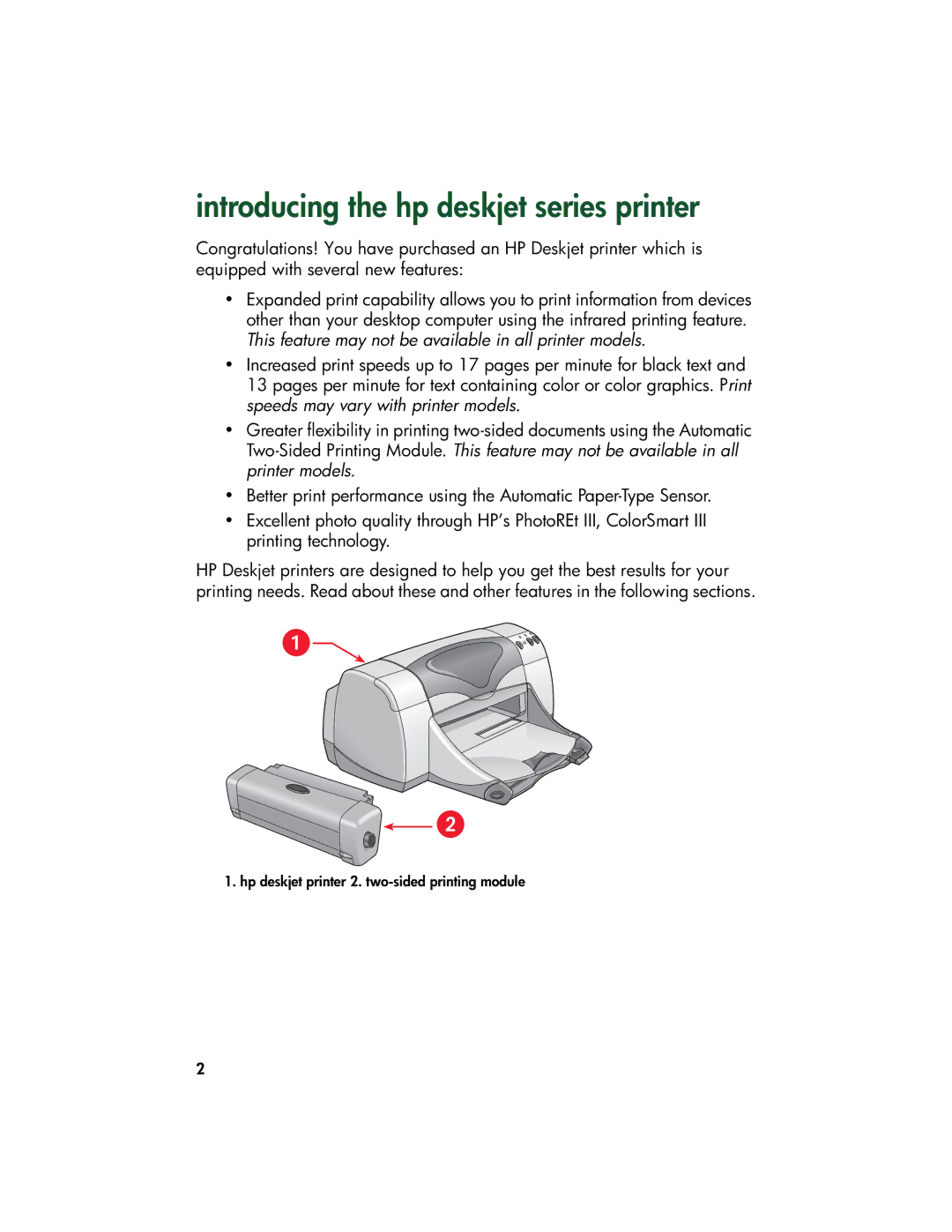 HP 9xx manual Introducing the hp deskjet series printer 