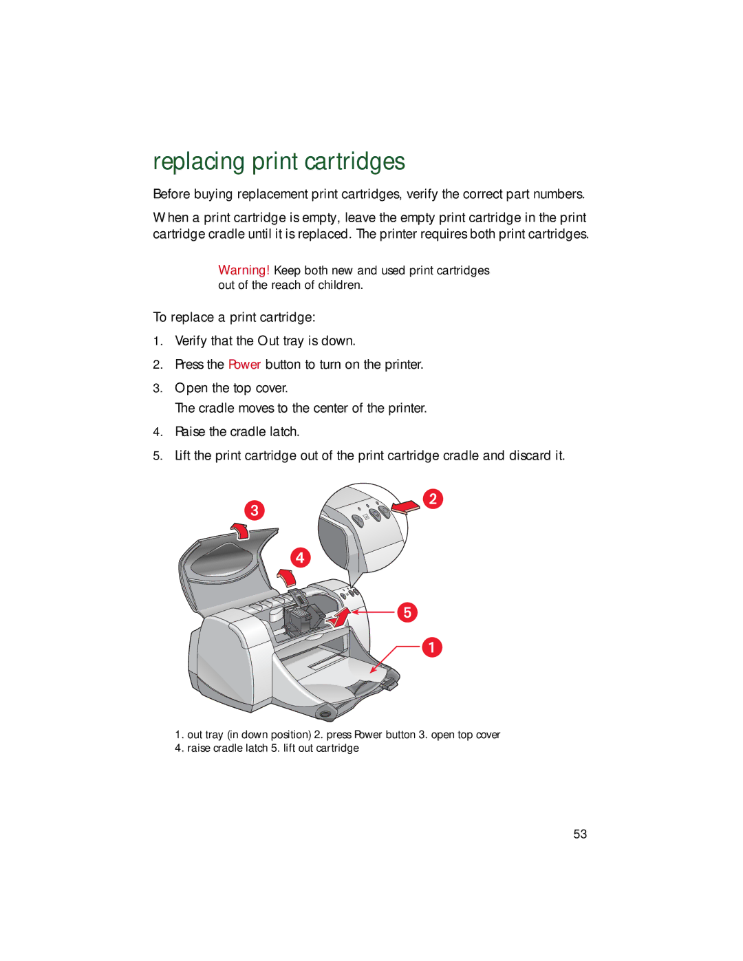 HP 9xx manual Replacing print cartridges 