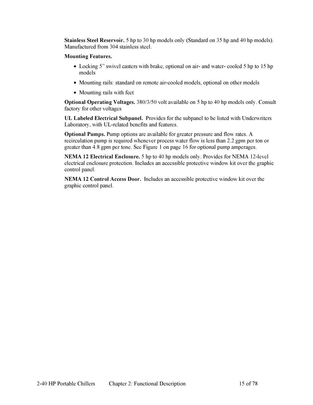 HP A0554832 manual Mounting Features 