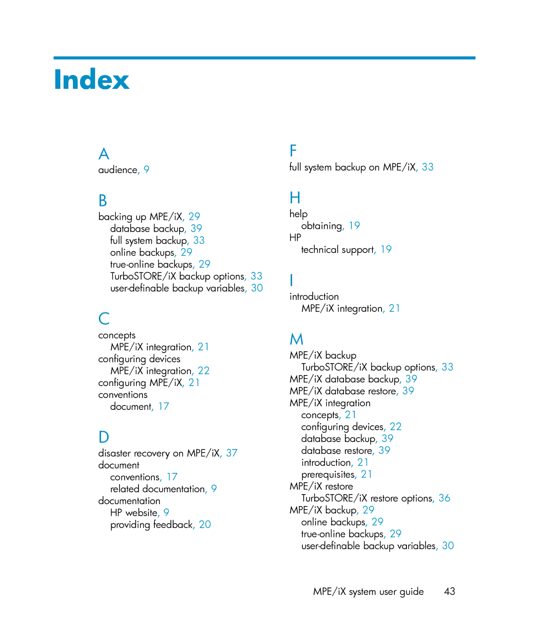 HP A.06.11 manual Index 