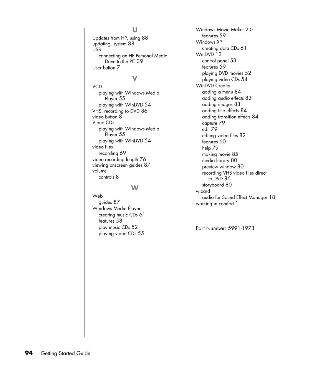 HP a1120a, a1005.uk, a1020d, a1040a, a1020in, a1020a, a1029.uk, a1180d, a1160a, a1138hk, a1109.uk Part Number Getting Started Guide 