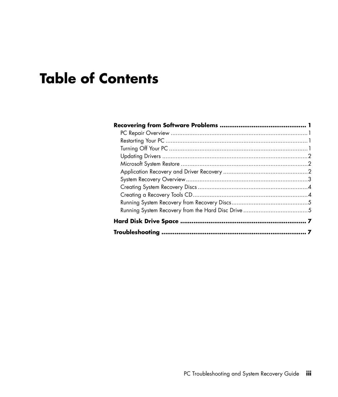 HP m7181.uk, a1109.uk manual Table of Contents 