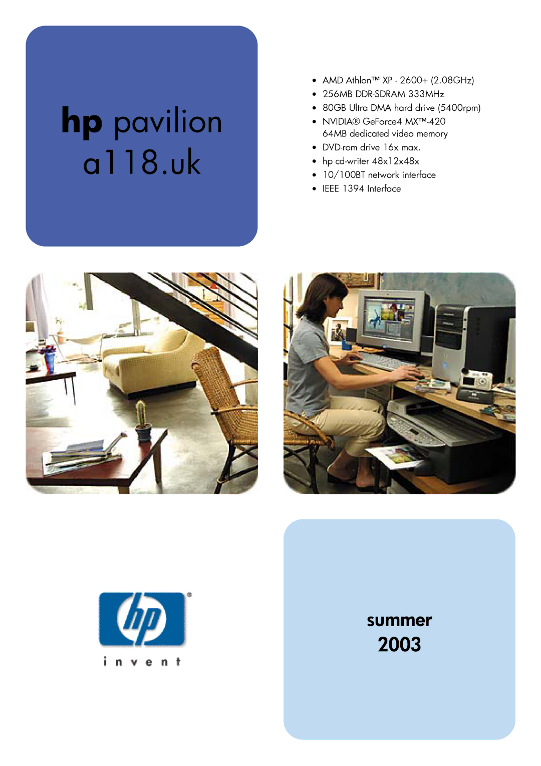 HP a118.uk, a170.uk, a115.uk, a120.uk, a110.uk manual Quick Start Guide 