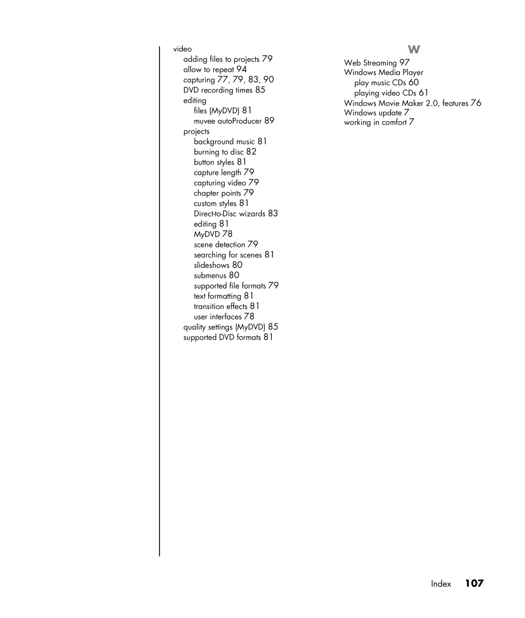 HP a1217n, a1320y, a1428x, a1339d manual Index 