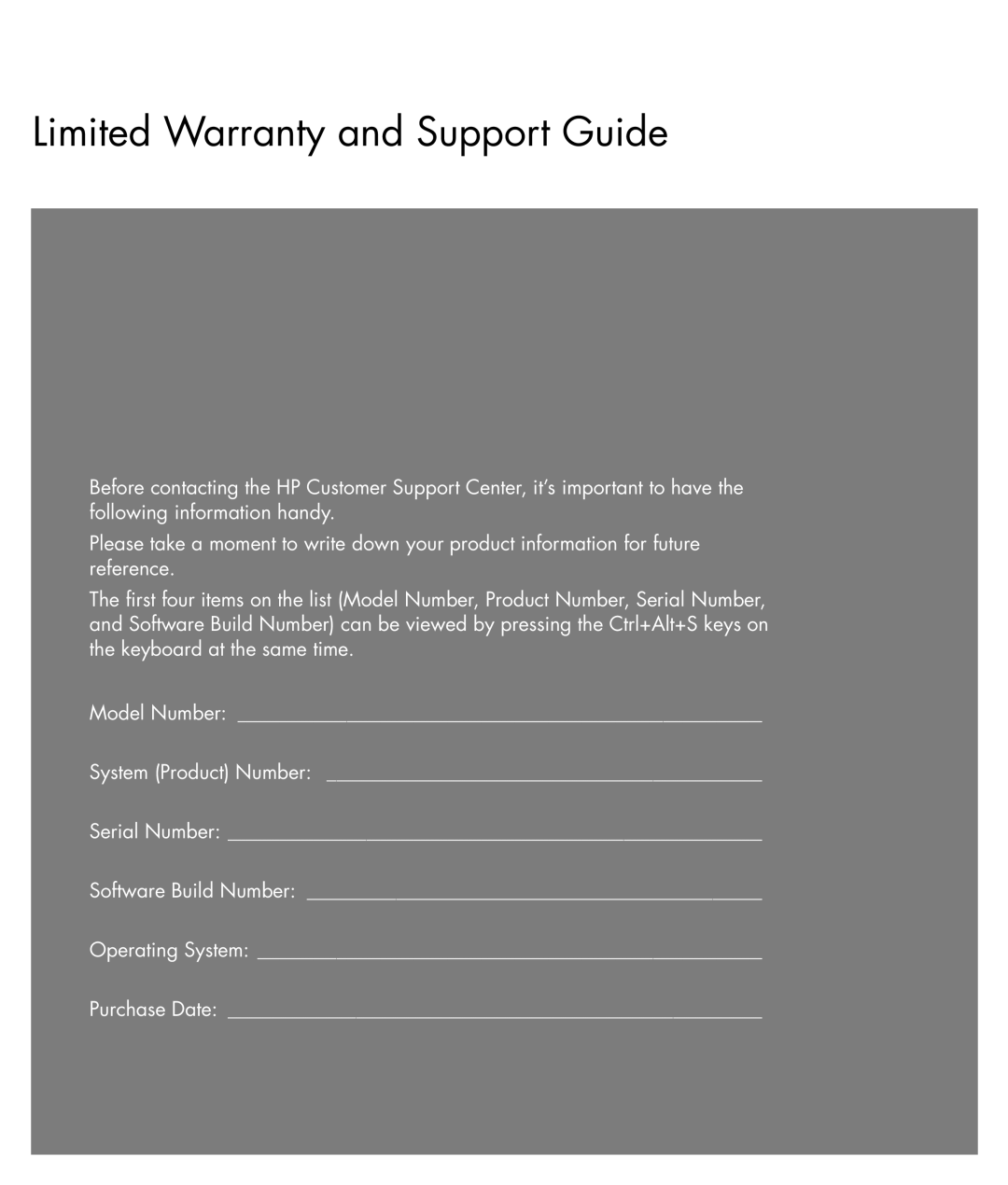 HP a1580tw, a1590tw, a1590d, a1530tw, a1513in, a1520d, a1510tw, SR1901AP, SR1958CF manual Limited Warranty and Support Guide 