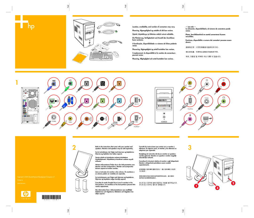 HP a1590d, a1593cn, a1591cn, a1529.it, a1520d, a1512cl, a1513cn, a1510.pt, a1510.be, a1500la manual FireWire, Video 