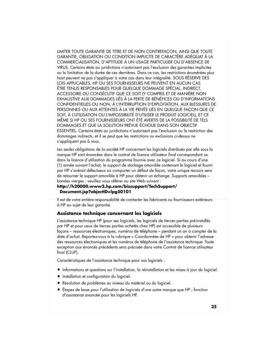 HP SR5127CL, a1777c, a1747c, SR5027CL, CQ5102F Assistance technique concernant les logiciels, Document.jsp?objectID=lpg50101 