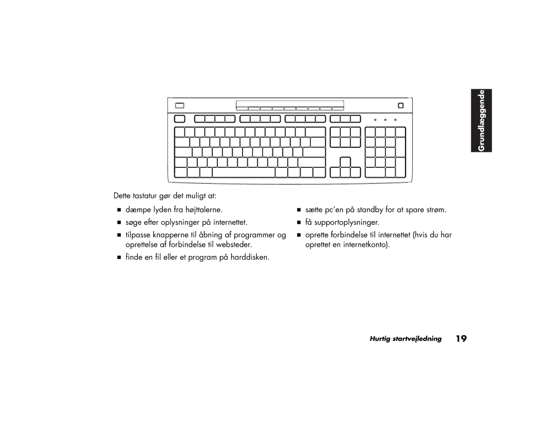 HP a220.dk, a200.dk, a210.dk, a230.dk manual Grundlæggende 