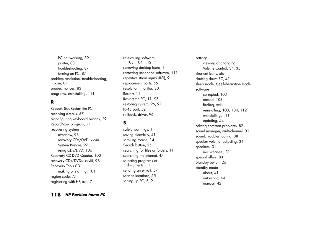 HP a219.uk, a210.uk manual Product notices, 83 programs, uninstalling 