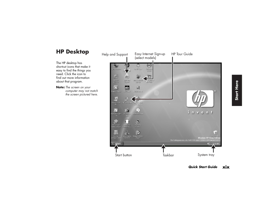 HP a210.uk, a219.uk manual HP Desktop 