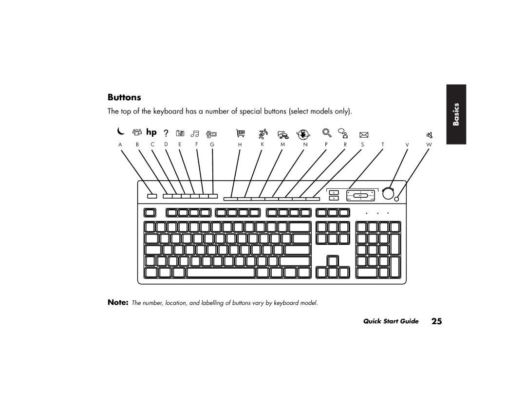 HP a210.uk, a219.uk manual Buttons 