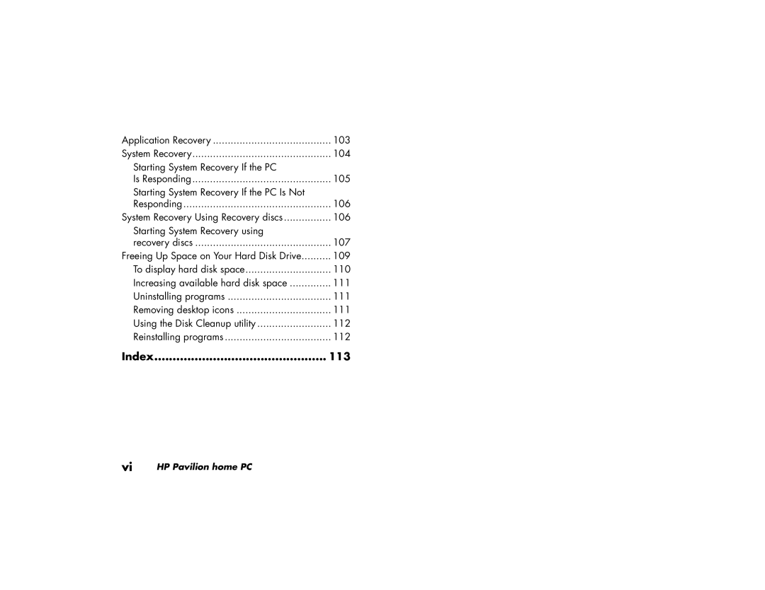 HP a219.uk, a210.uk manual Index 113 