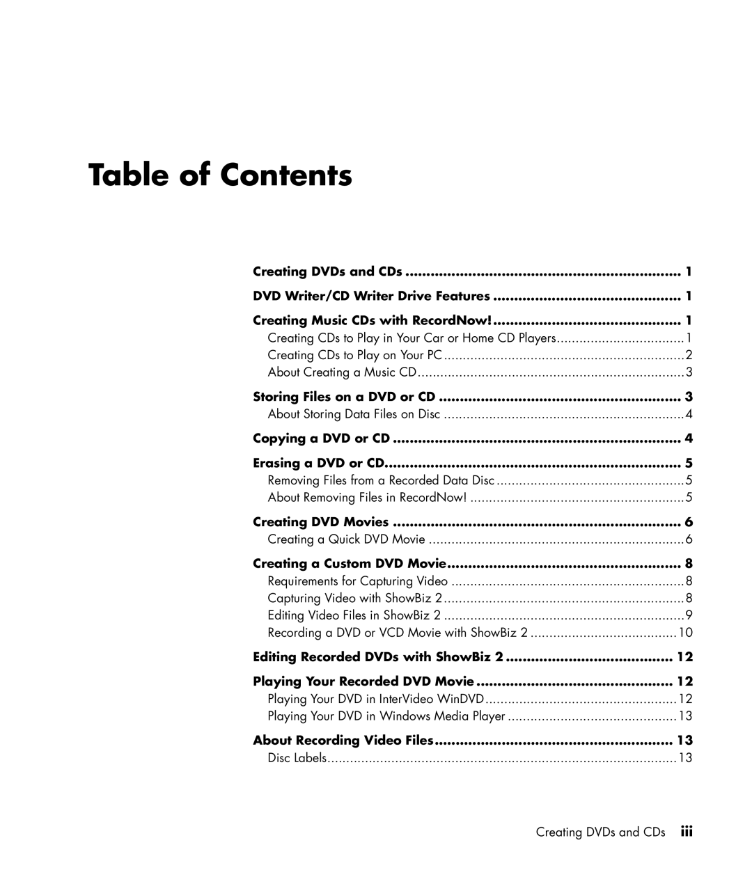 HP a306x, a305w, a302x manual Table of Contents 