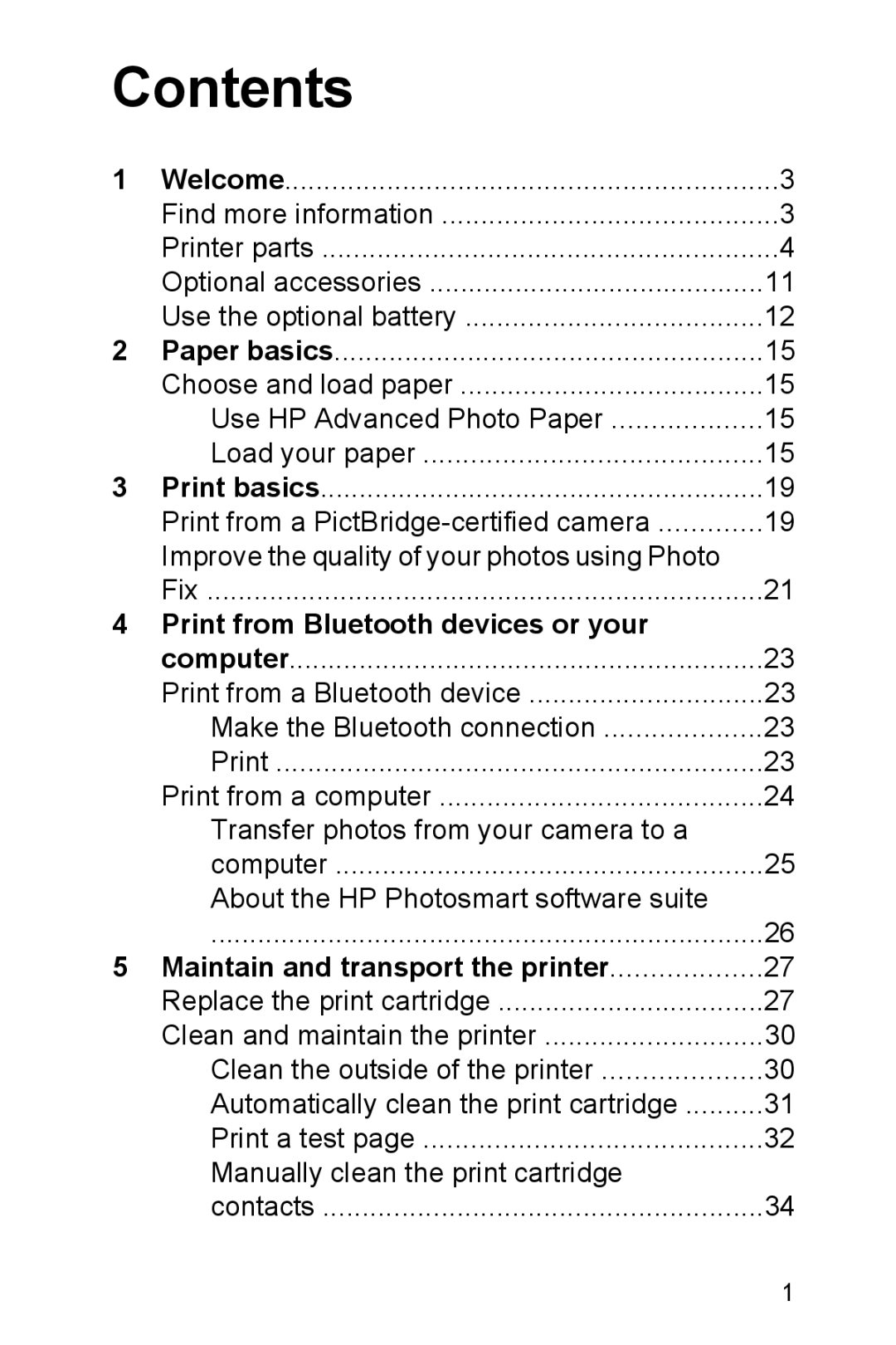 HP A310 manual Contents 