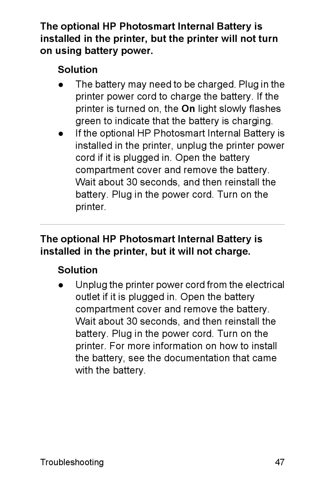 HP A310 manual Troubleshooting 