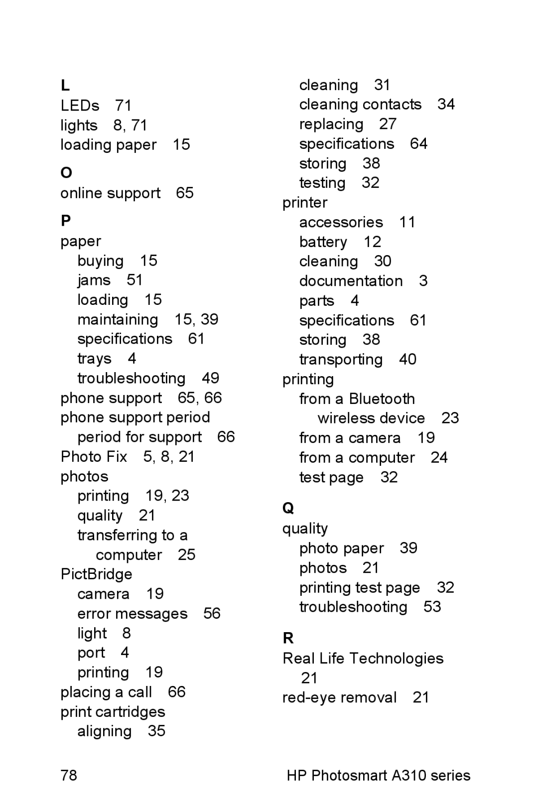 HP A310 manual 