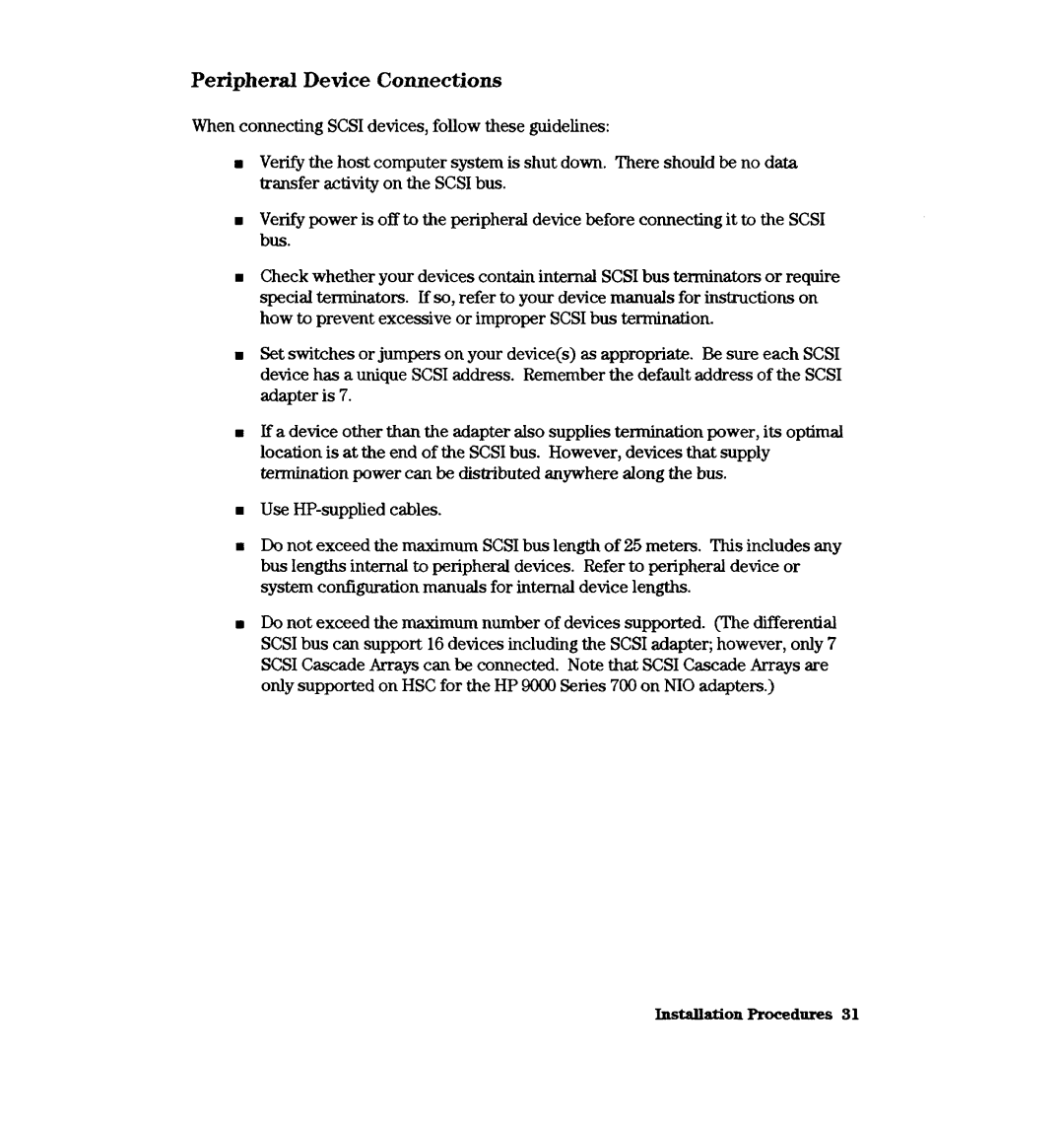 HP A2969A, A3644A manual Peripheral Device Connections 