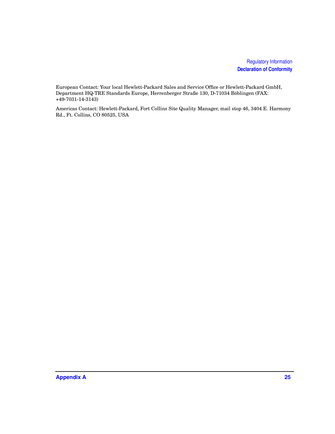 HP a4552-90016 manual Declaration of Conformity 