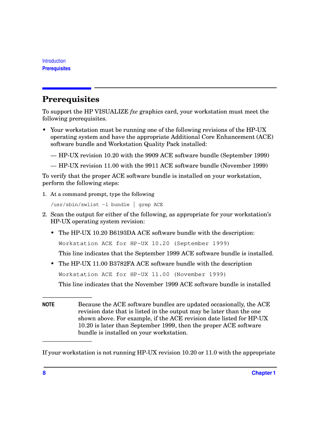 HP a4552-90016 manual Prerequisites 