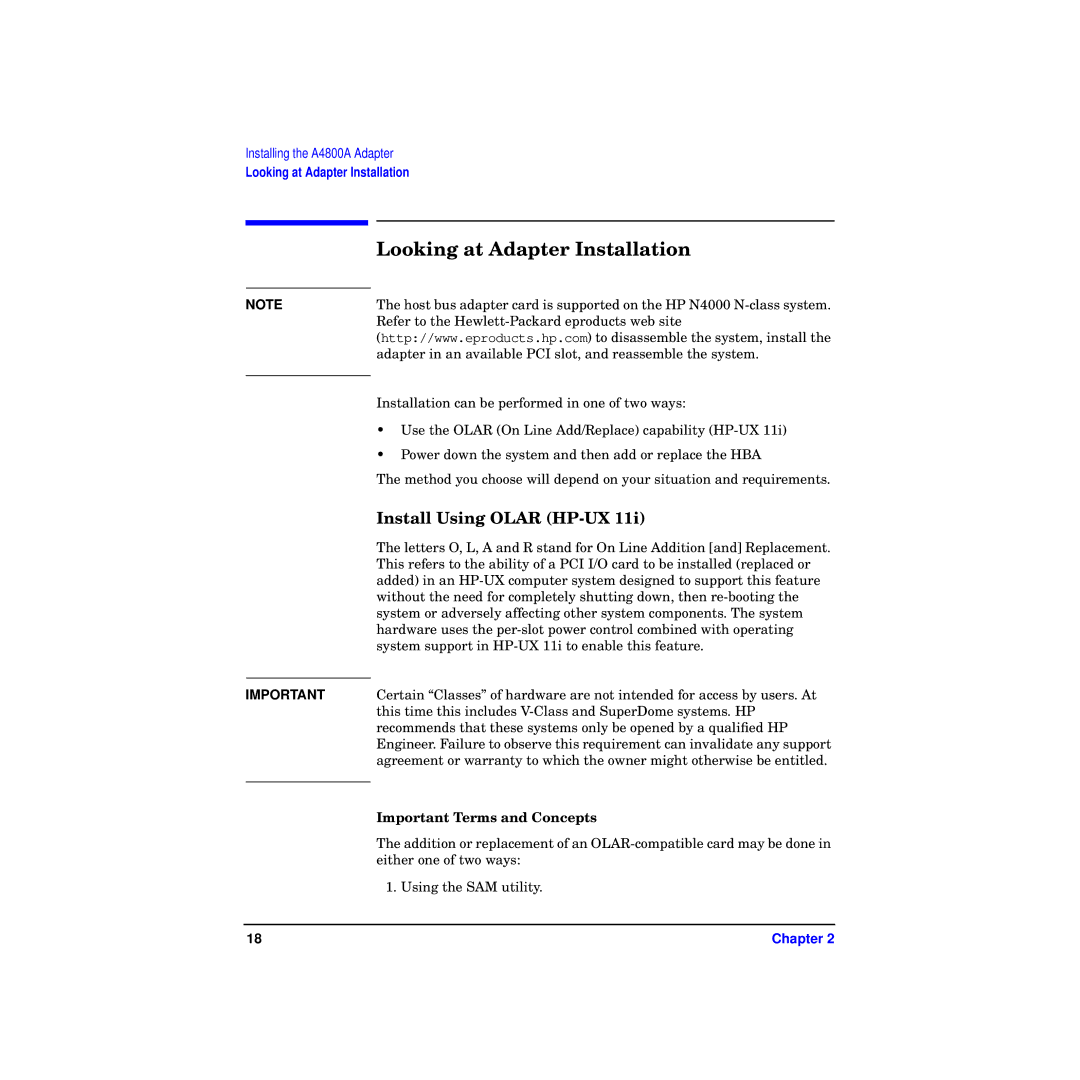 HP A4800A manual Looking at Adapter Installation, Important Terms and Concepts 