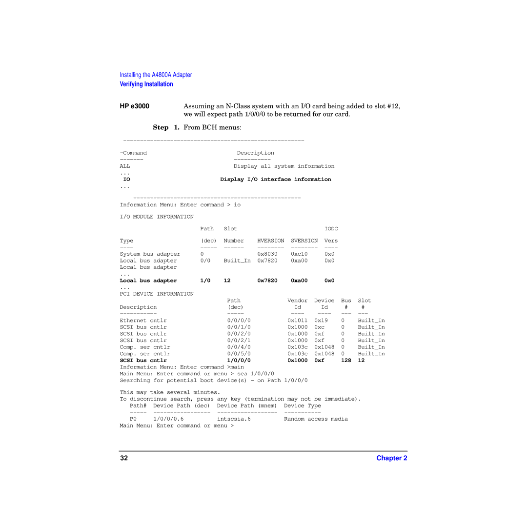 HP A4800A manual HP e3000 