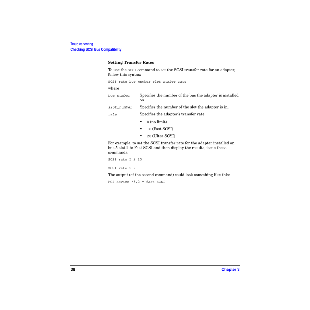 HP A4800A manual Setting Transfer Rates 