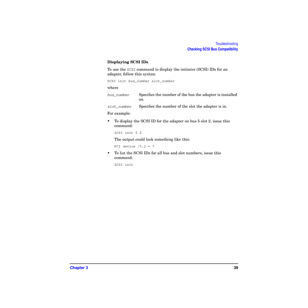 HP A4800A manual Displaying Scsi IDs 