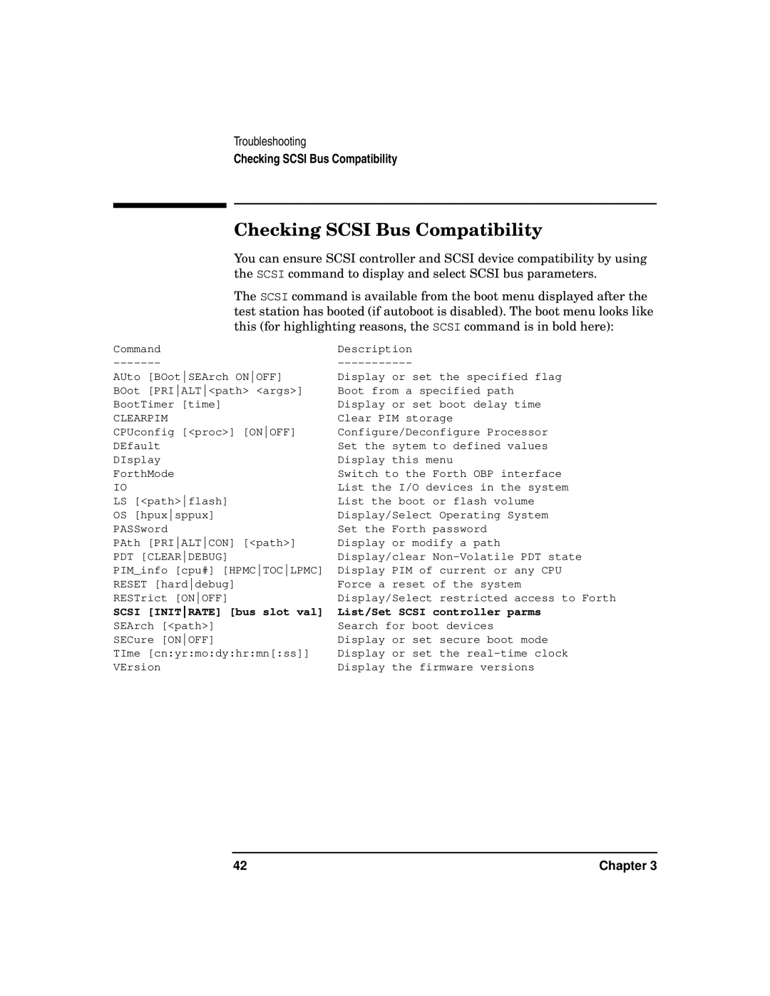 HP A5150A manual Checking Scsi Bus Compatibility, Clearpim 