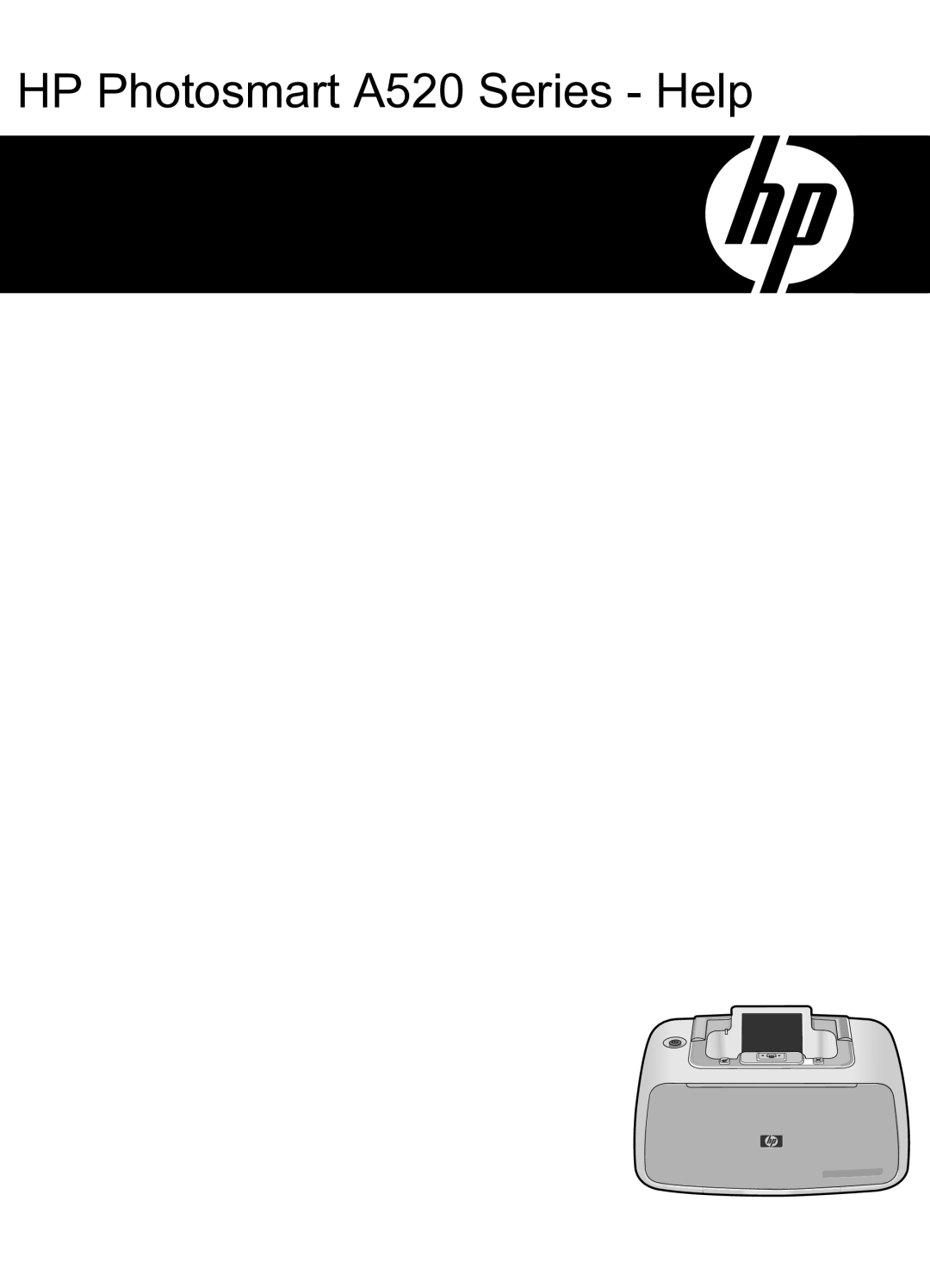 HP manual HP Photosmart A520 Series Help 