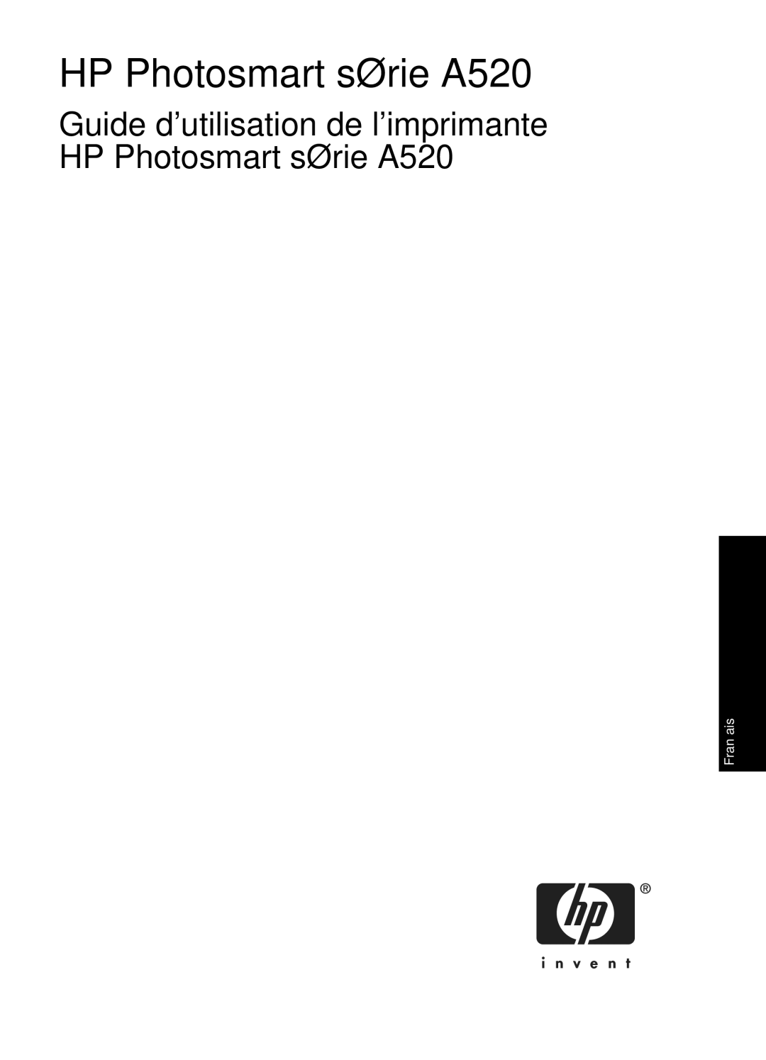 HP A528 manual HP Photosmart série A520 