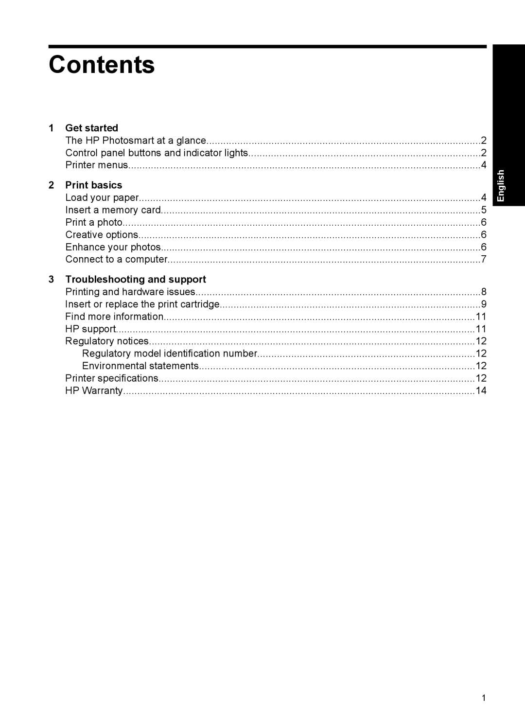 HP A530 manual Contents 