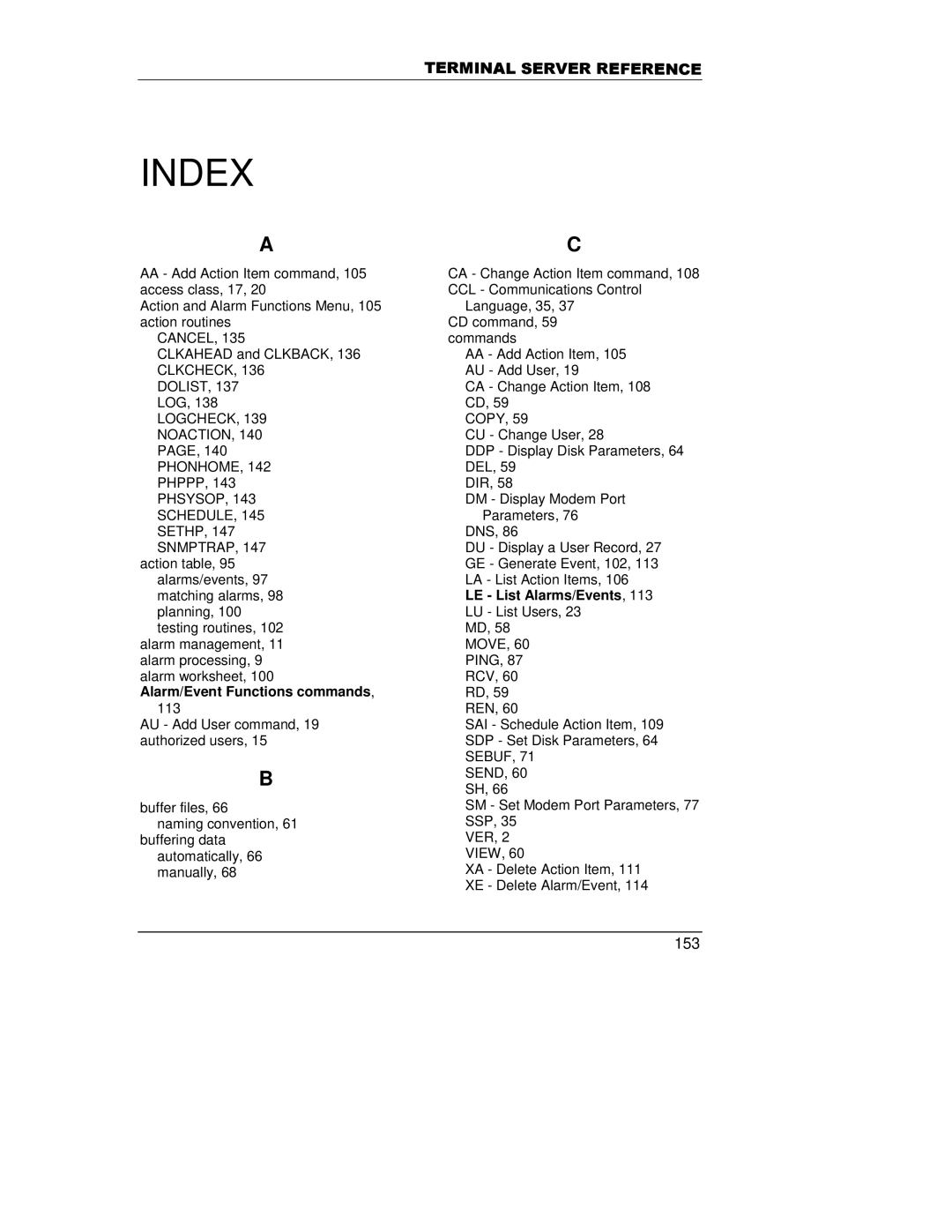 HP A5799A manual Index 