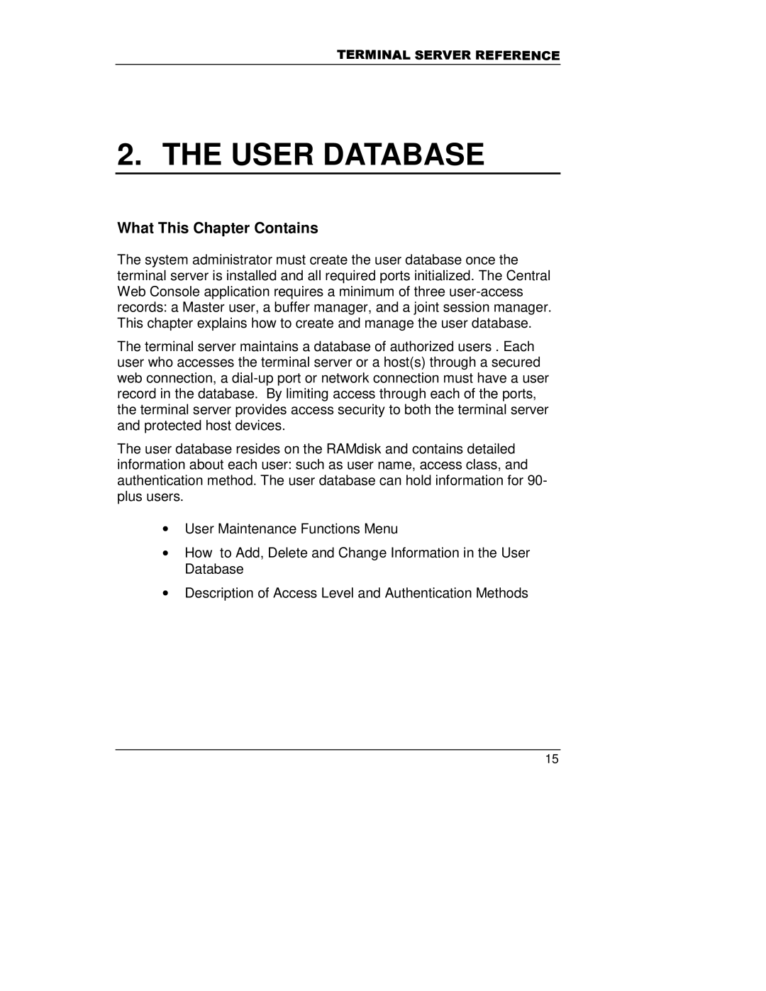 HP A5799A manual User Database 