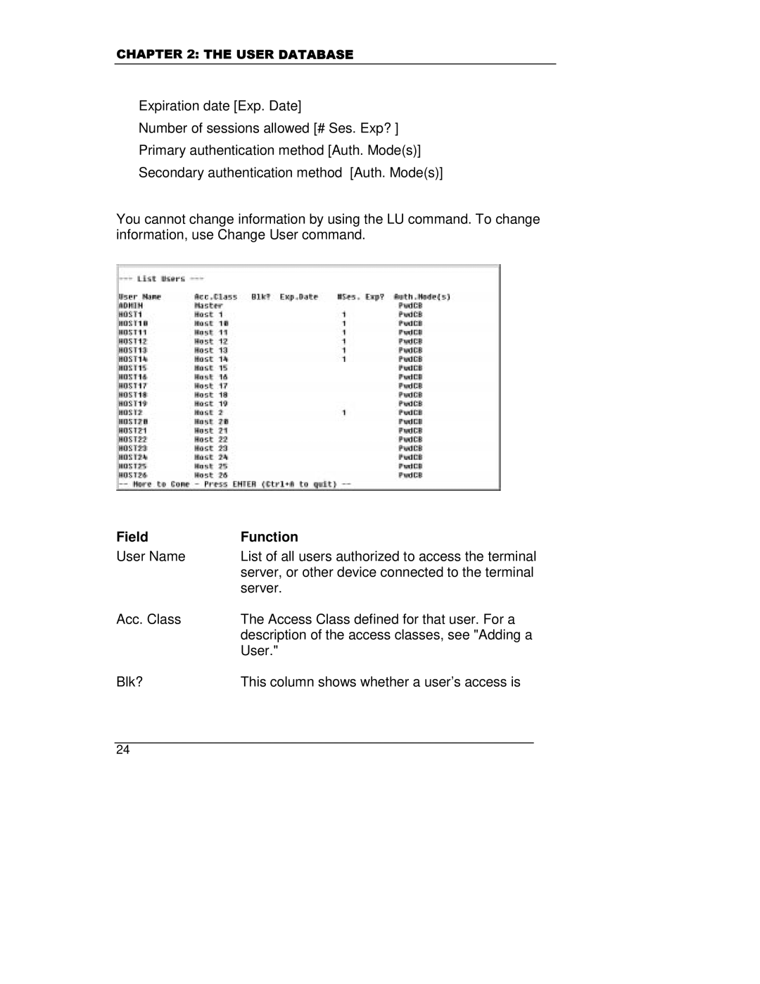 HP A5799A manual Field Function 