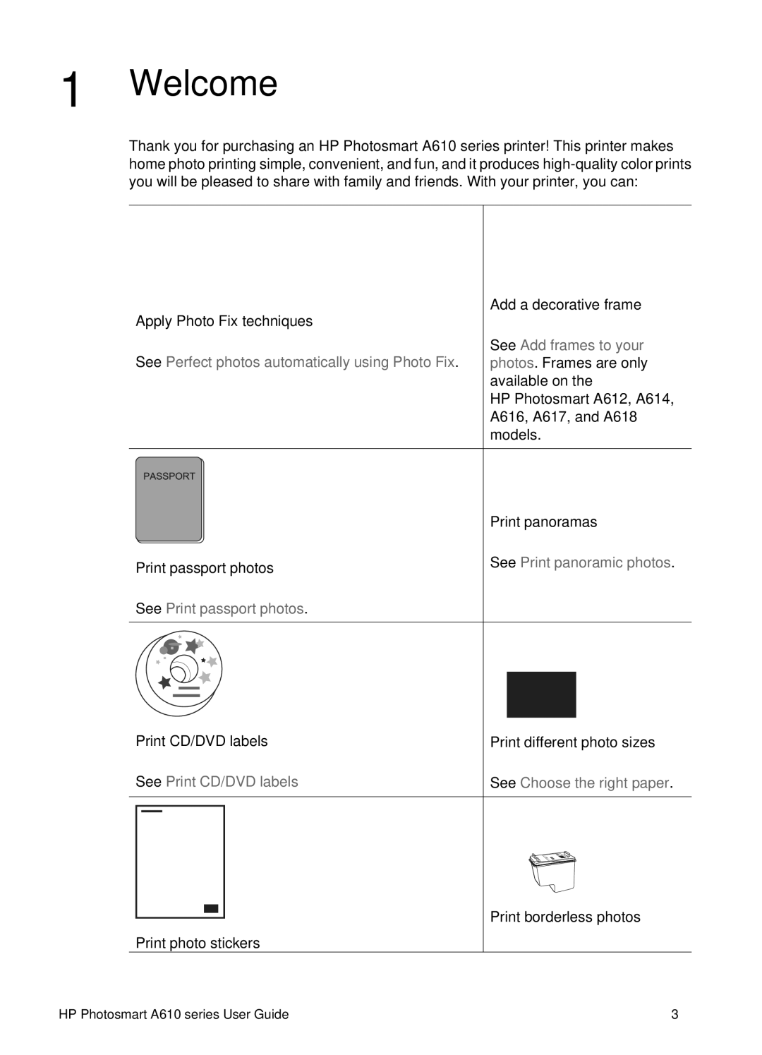 HP A610 manual Welcome 