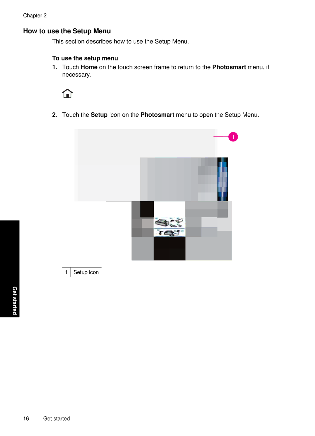 HP A646 Inkjet CC001A#B1H manual How to use the Setup Menu, To use the setup menu 