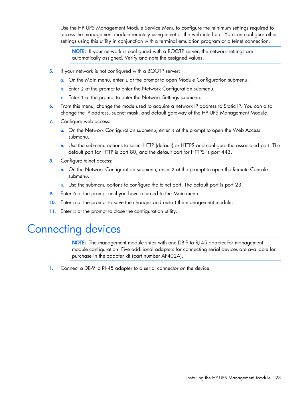 HP A1353A, A6584A, A1354A, A1356A, J4373A, J4370A, J4367A manual Connecting devices 