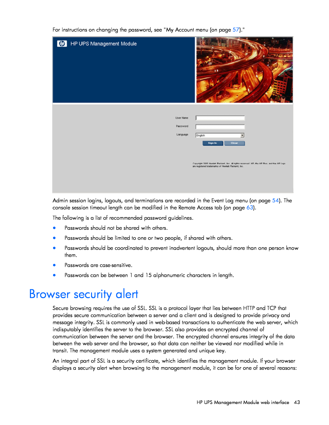 HP A1354A, A6584A, A1353A, A1356A, J4373A, J4370A, J4367A manual Browser security alert 