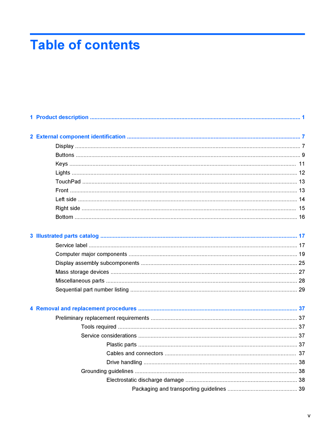 HP A6X41UA manual Table of contents 