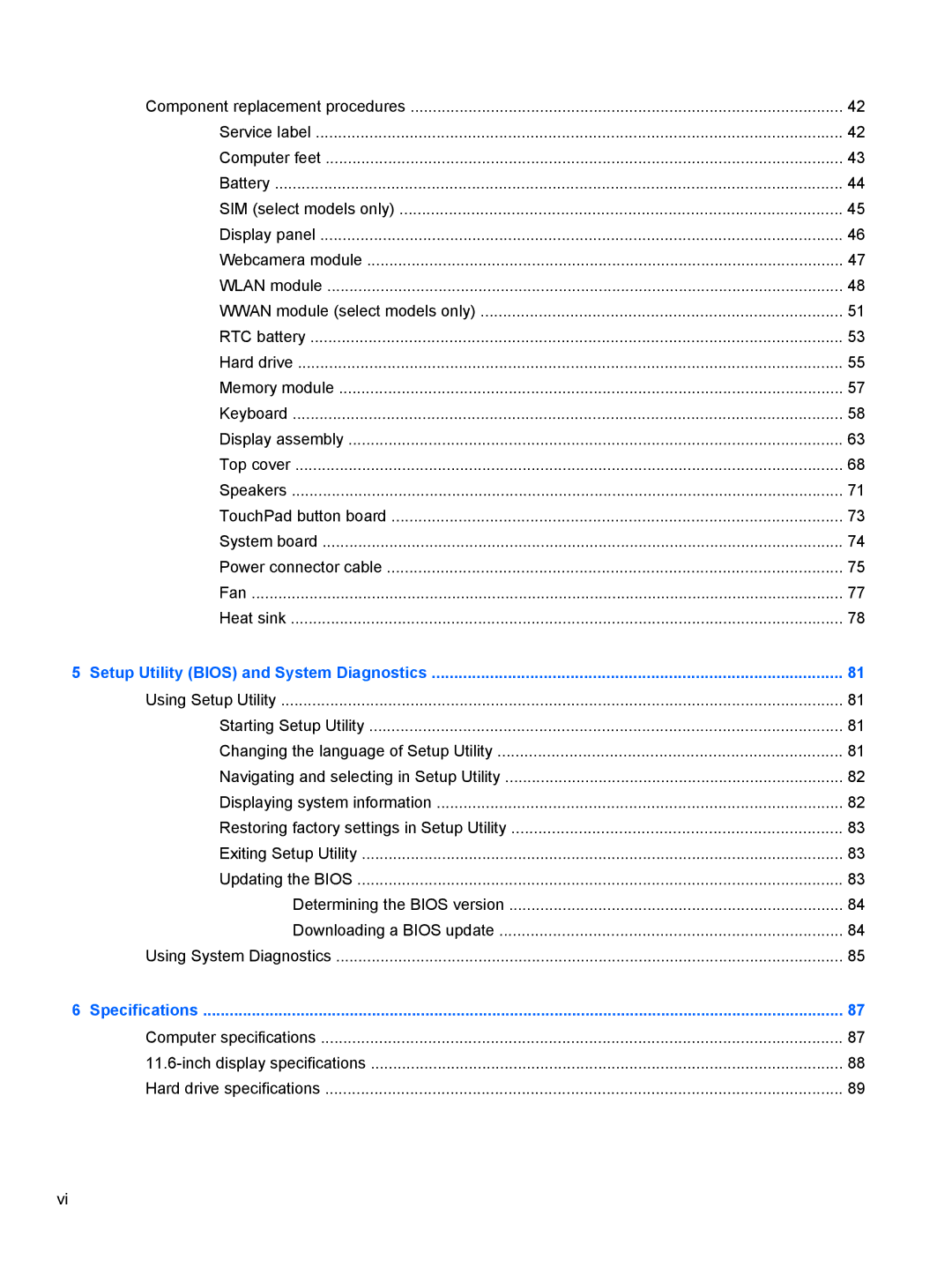 HP A6X41UA manual Setup Utility Bios and System Diagnostics 