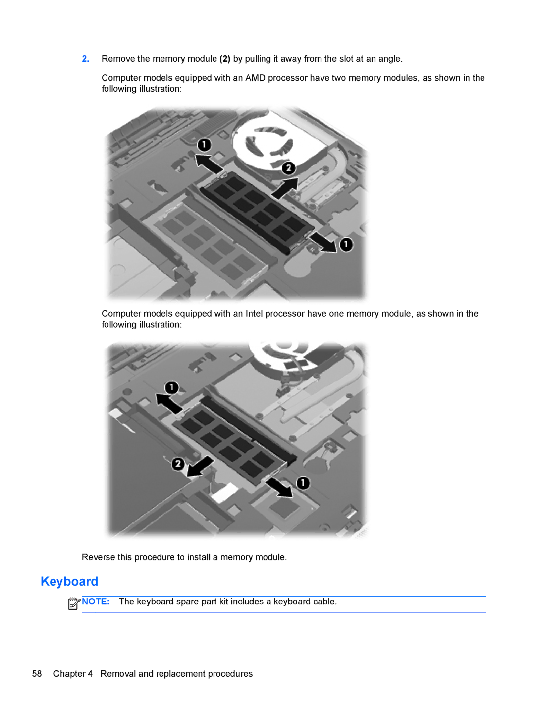 HP A6X41UA manual Keyboard 