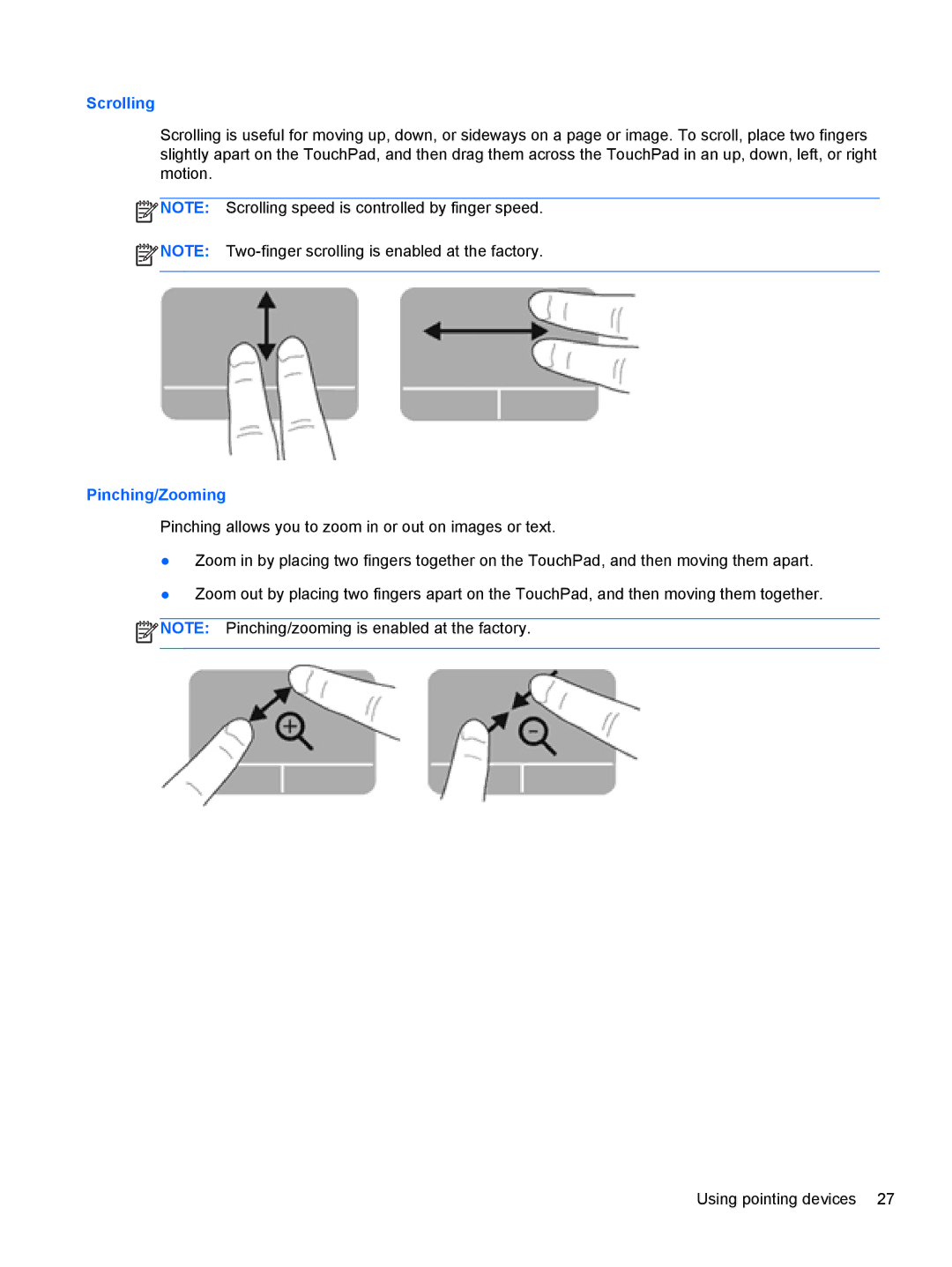 HP A6X41UAR#ABA manual Scrolling 