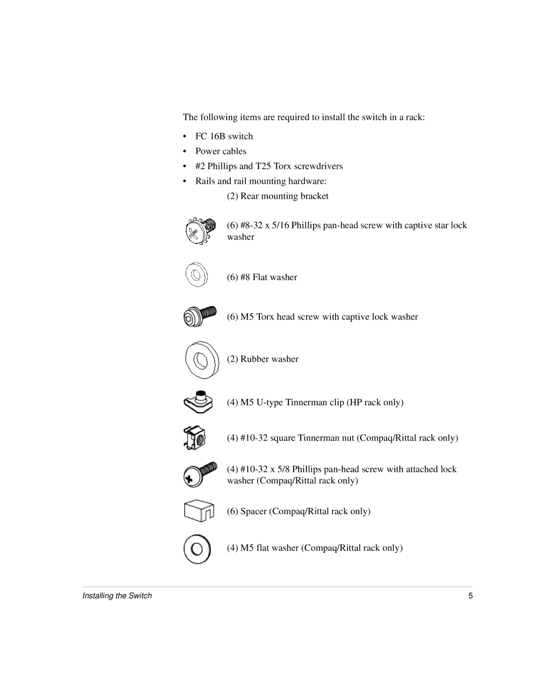 HP A7340-96002 manual Installing the Switch 