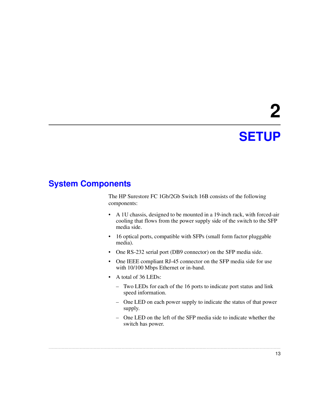 HP A7340-96002 manual Setup, System Components 