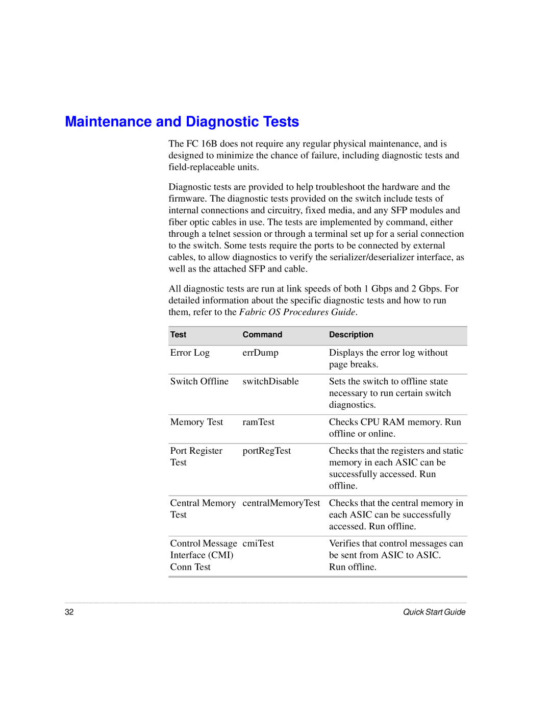 HP A7340-96002 manual Maintenance and Diagnostic Tests 