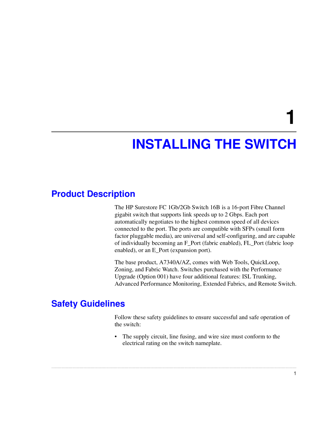 HP A7340-96002 manual Product Description, Safety Guidelines 