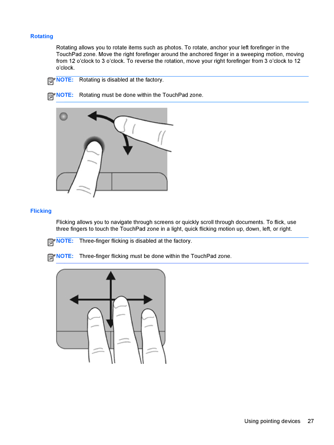 HP A7A43UAR#ABA manual Rotating 