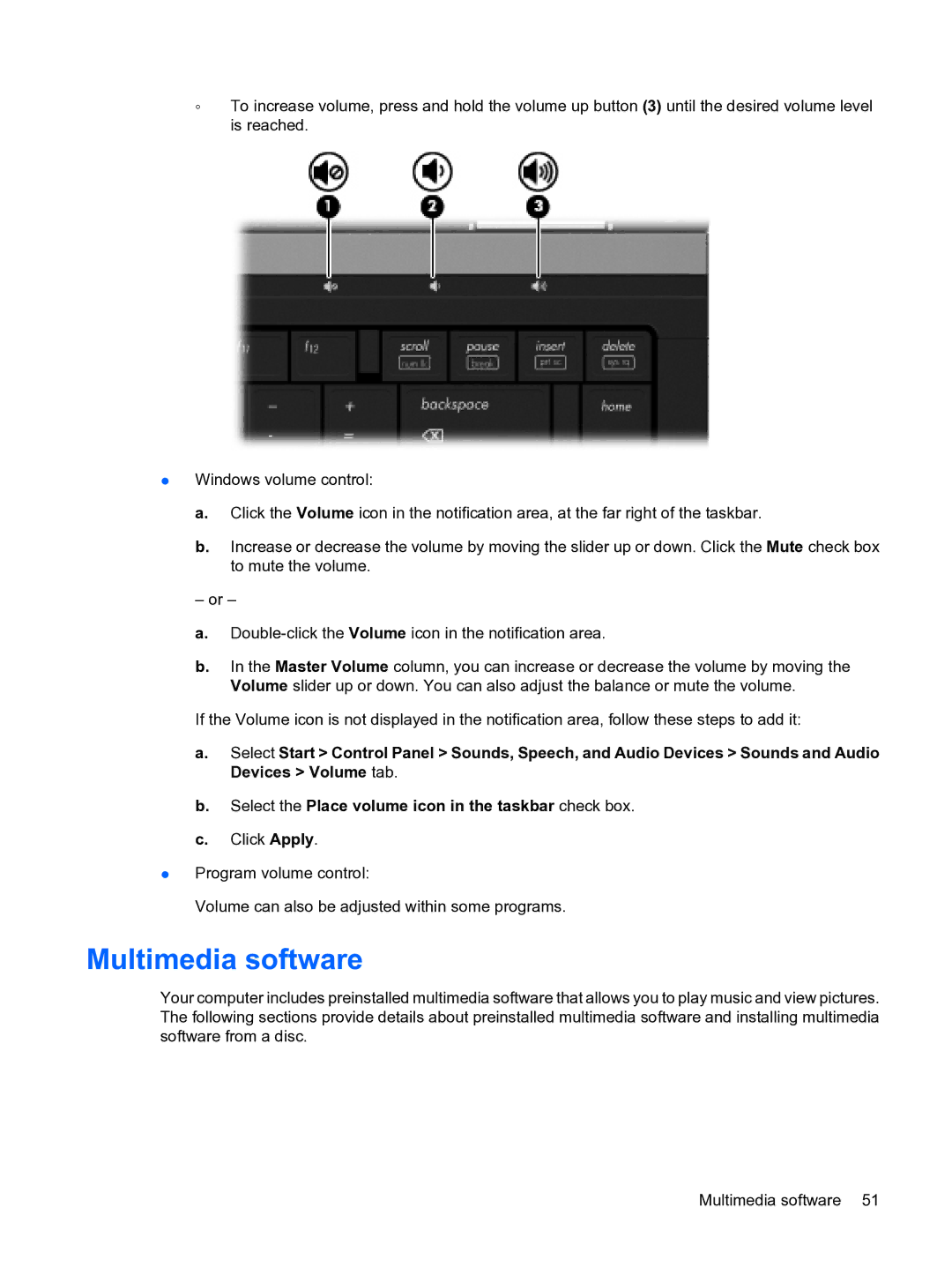 HP D3L12AW#ABA, A7V-M manual Multimedia software 